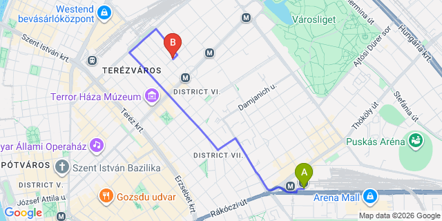 Map: Budapest Keleti Train Station to Dunavarsány