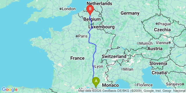 Map: Marseille Airport (MRS) to Saint-Gilles