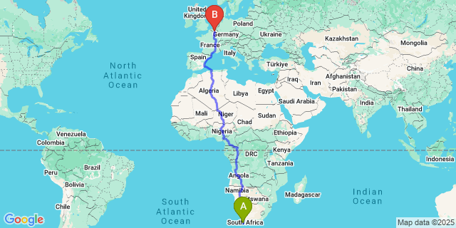 Map: Charleroi Airport Brussels South (CRL) to Grendel