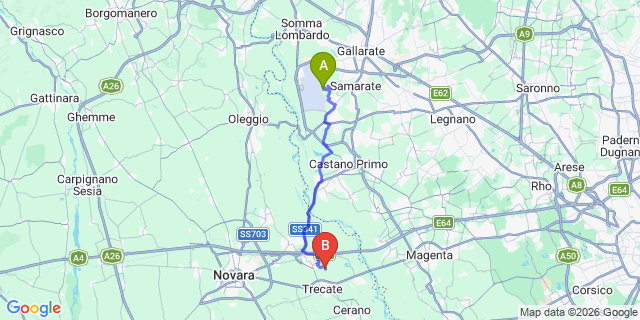 Map: Milan Malpensa Airport (MXP) to Luino