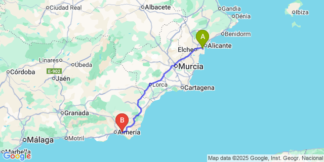 Map: Alicante Airport (ALC) to Retamar