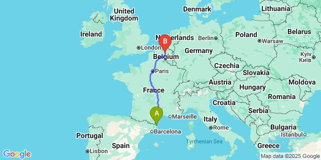 Map: Brussels Zaventem Airport (BRU) to Samart