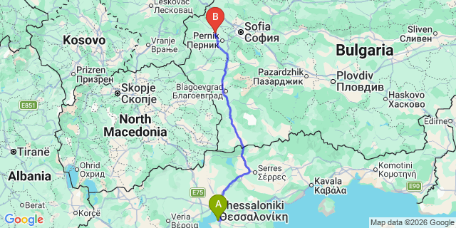 Map: Thessaloniki Airport (SKG) to Thessaloniki