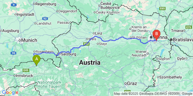 Map: Vienna Airport (VIE), Schwechat, Wien to Soll