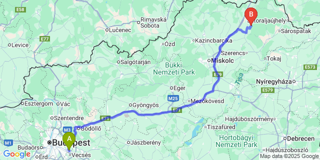 Map: Budapest Airport (BUD), Ferihegy, Liszt Ferenc to Arka