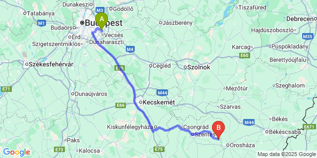 Map: Budapest Airport (BUD), Ferihegy, Liszt Ferenc to Árpádhalom