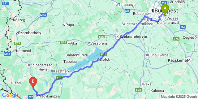 Map: Budapest Airport (BUD), Ferihegy, Liszt Ferenc to Bocska