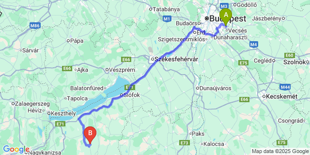 Map: Budapest Airport (BUD), Ferihegy, Liszt Ferenc to Edde