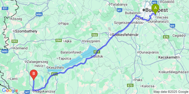 Map: Budapest Airport (BUD), Ferihegy, Liszt Ferenc to Gelse