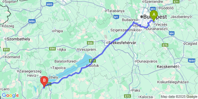 Map: Budapest Airport (BUD), Ferihegy, Liszt Ferenc to Hollád