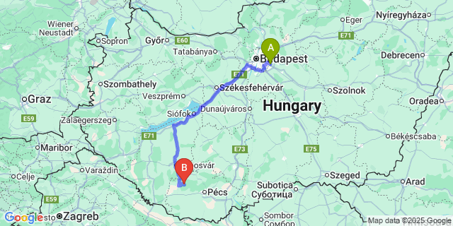 Map: Budapest Airport (BUD), Ferihegy, Liszt Ferenc to Ibafa