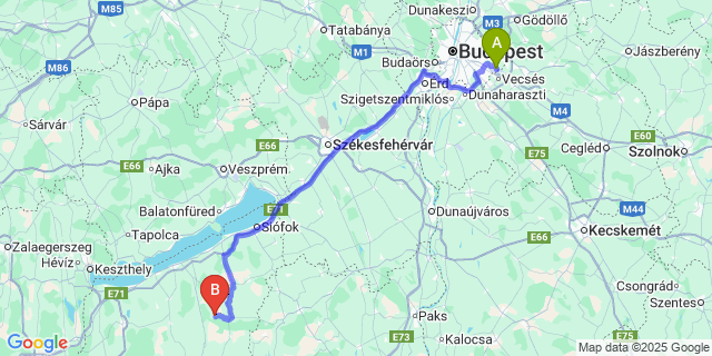 Map: Budapest Airport (BUD), Ferihegy, Liszt Ferenc to Kisbárapáti