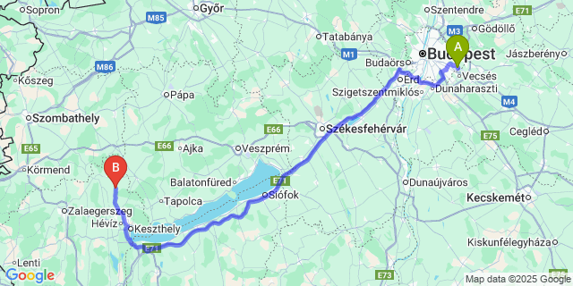 Map: Budapest Airport (BUD), Ferihegy, Liszt Ferenc to Kisgörbő