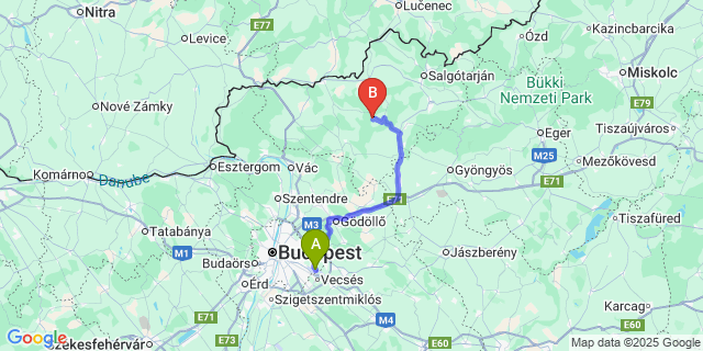 Map: Budapest Airport (BUD), Ferihegy, Liszt Ferenc to Kutasó