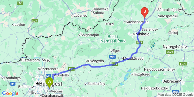 Map: Budapest Airport (BUD), Ferihegy, Liszt Ferenc to Léh