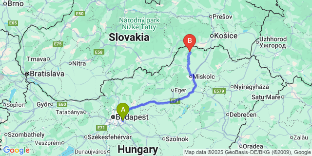 Map: Budapest Airport (BUD), Ferihegy, Liszt Ferenc to Martonyi
