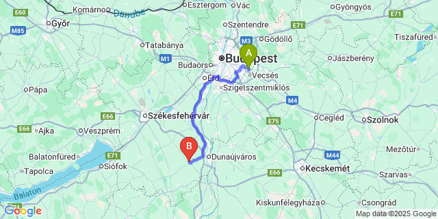 Map: Budapest Airport (BUD), Ferihegy, Liszt Ferenc to Mezőfalva