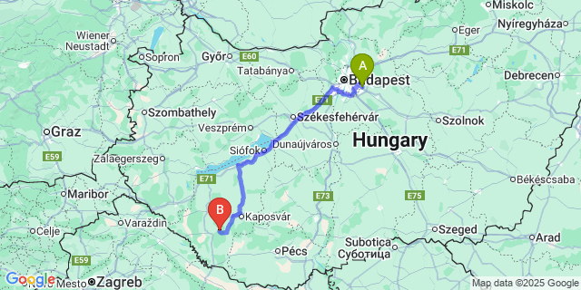 Map: Budapest Airport (BUD), Ferihegy, Liszt Ferenc to Mike