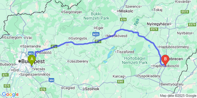 Map: Budapest Airport (BUD), Ferihegy, Liszt Ferenc to Mikepércs