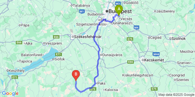 Map: Budapest Airport (BUD), Ferihegy, Liszt Ferenc to Miszla