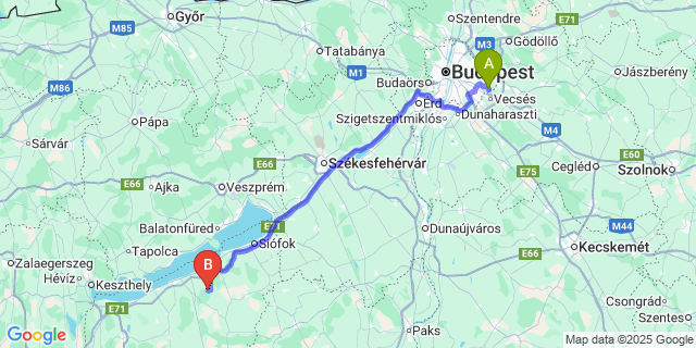 Map: Budapest Airport (BUD), Ferihegy, Liszt Ferenc to Nagycsepely