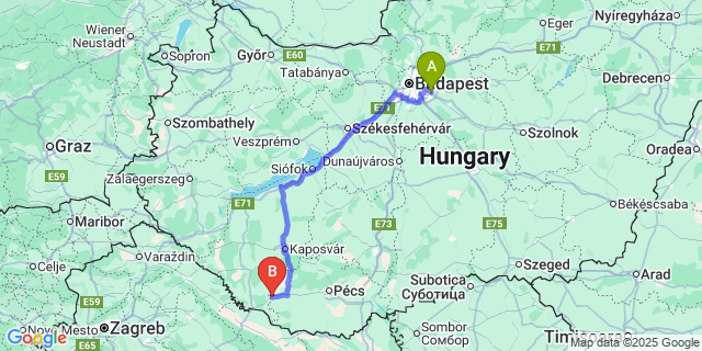 Map: Budapest Airport (BUD), Ferihegy, Liszt Ferenc to Nagydobsza