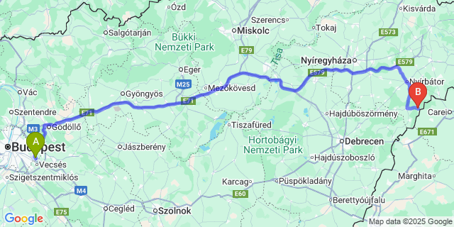 Map: Budapest Airport (BUD), Ferihegy, Liszt Ferenc to Ömböly