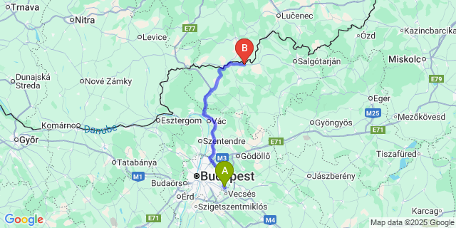 Map: Budapest Airport (BUD), Ferihegy, Liszt Ferenc to Őrhalom