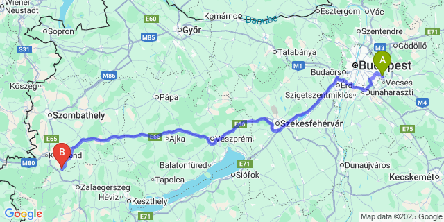 Map: Budapest Airport (BUD), Ferihegy, Liszt Ferenc to Sárfimizdó
