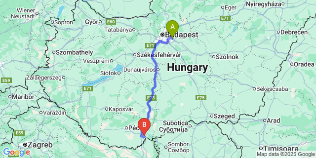Map: Budapest Airport (BUD), Ferihegy, Liszt Ferenc to Sátorhely