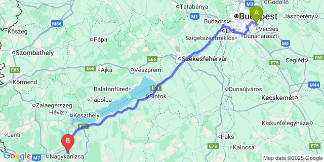 Map: Budapest Airport (BUD), Ferihegy, Liszt Ferenc to Somogysimonyi