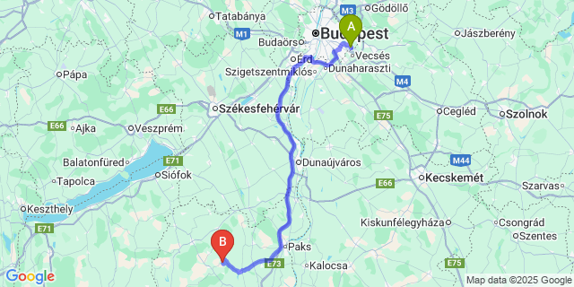 Map: Budapest Airport (BUD), Ferihegy, Liszt Ferenc to Szakadát