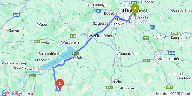 Map: Budapest Airport (BUD), Ferihegy, Liszt Ferenc to Szentgáloskér