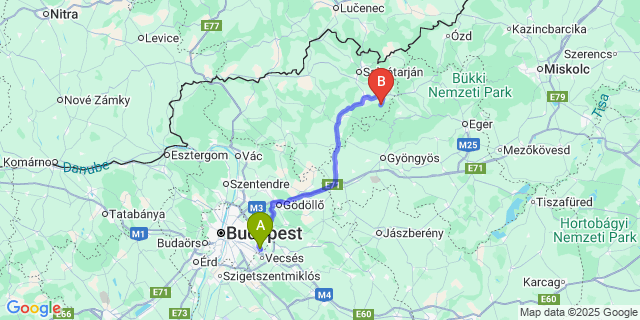 Map: Budapest Airport (BUD), Ferihegy, Liszt Ferenc to Szuha