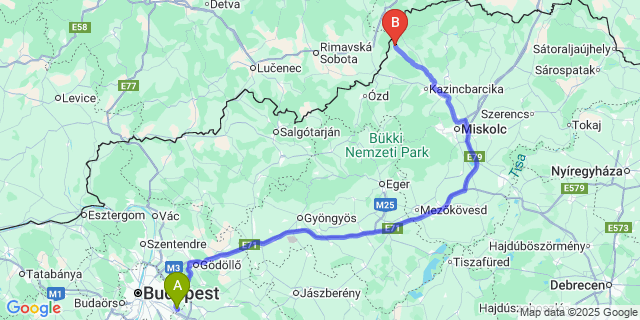Map: Budapest Airport (BUD), Ferihegy, Liszt Ferenc to Szuhafő