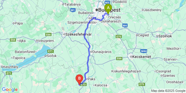 Map: Budapest Airport (BUD), Ferihegy, Liszt Ferenc to Tengelic