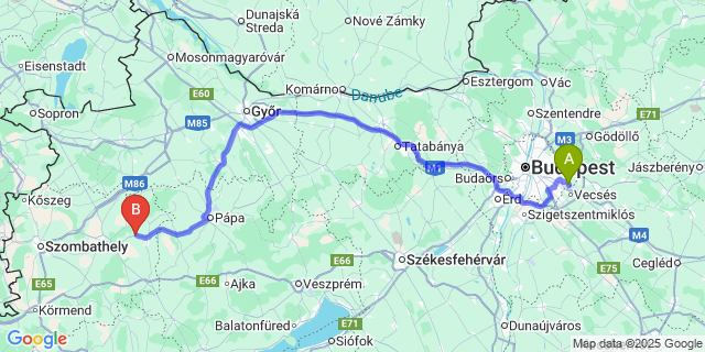 Map: Budapest Airport (BUD), Ferihegy, Liszt Ferenc to Tokorcs