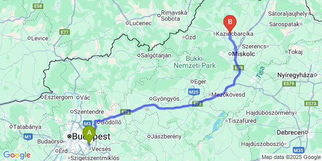 Map: Budapest Airport (BUD), Ferihegy, Liszt Ferenc to Ziliz