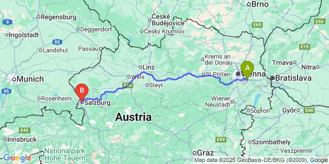 Map: Vienna Airport (VIE), Schwechat, Wien to Numa | Terra Apartments