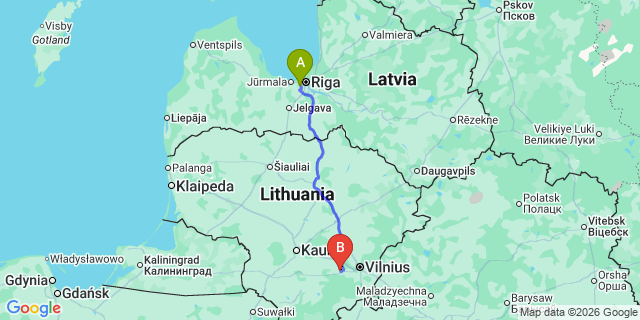 Map: Riga Airport (RIX) to Sigulda