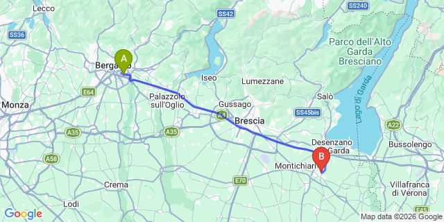 Map: Milan Bergamo Airport (BGY) to Santa Caterina Valfurva